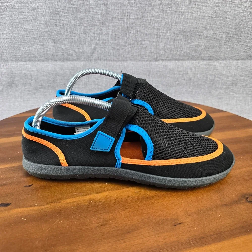 Wonder Nation Girls Water Shoes Black‎ Orange Blue USA 6 EUR 38.5